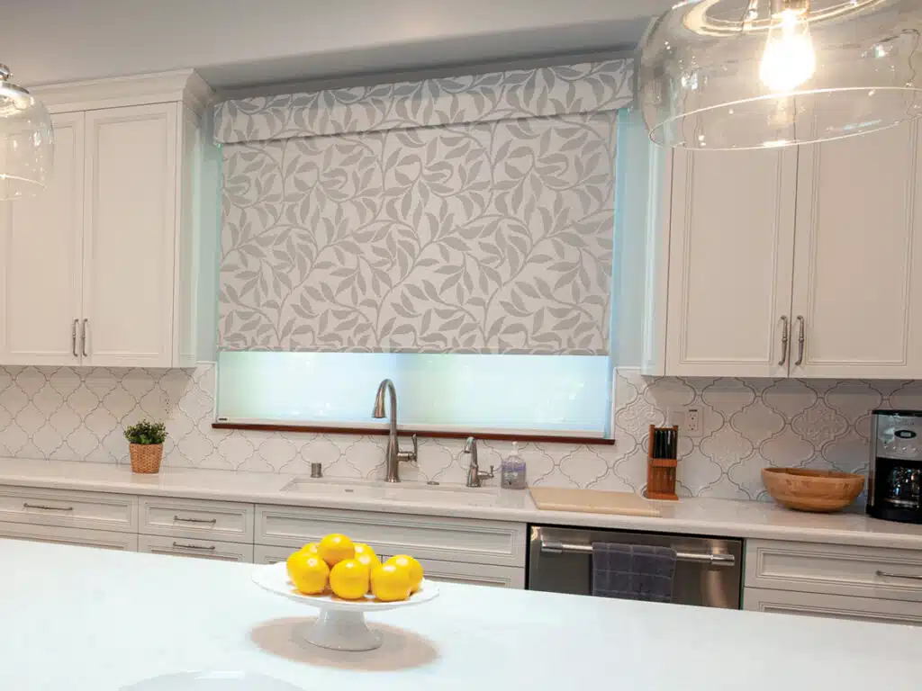 Dual Roller Shades in Kitchen